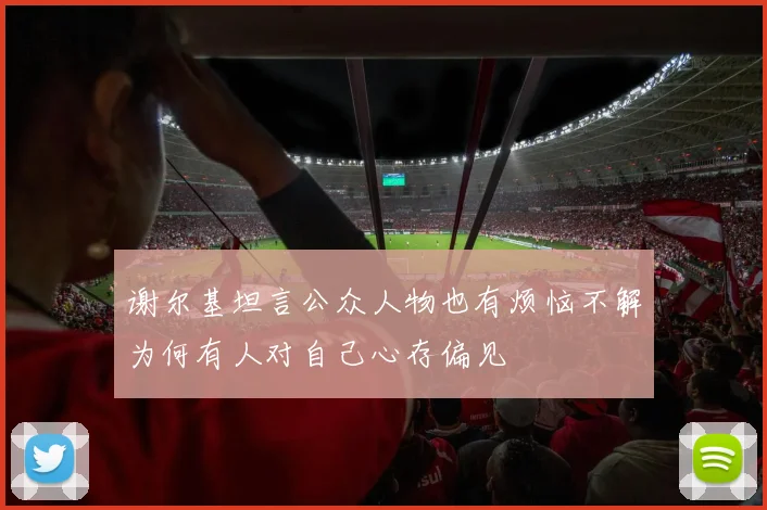 谢尔基坦言公众人物也有烦恼不解为何有人对自己心存偏见
